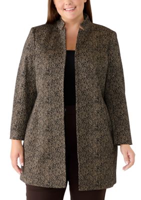 Kasper Women's Stand Collar Topper Coat, 20 W