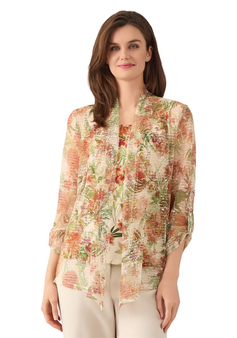 Womens 2fer Tank and Cardigan