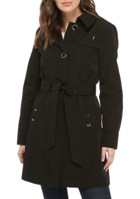 Gallery Button Front Rain Coat | belk