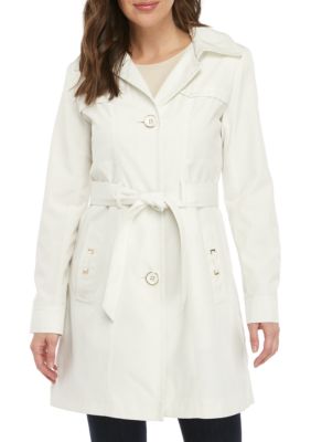 Gallery Button Front Rain Coat Belk