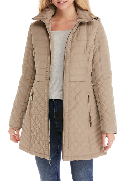 Gallery Women's Mid Length Hooded Quilted Jacket | belk