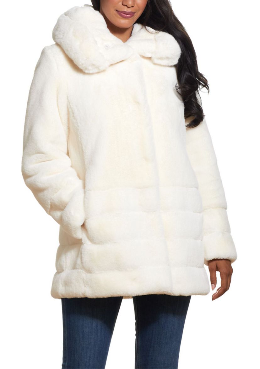 Hooded Faux Fur Jacket