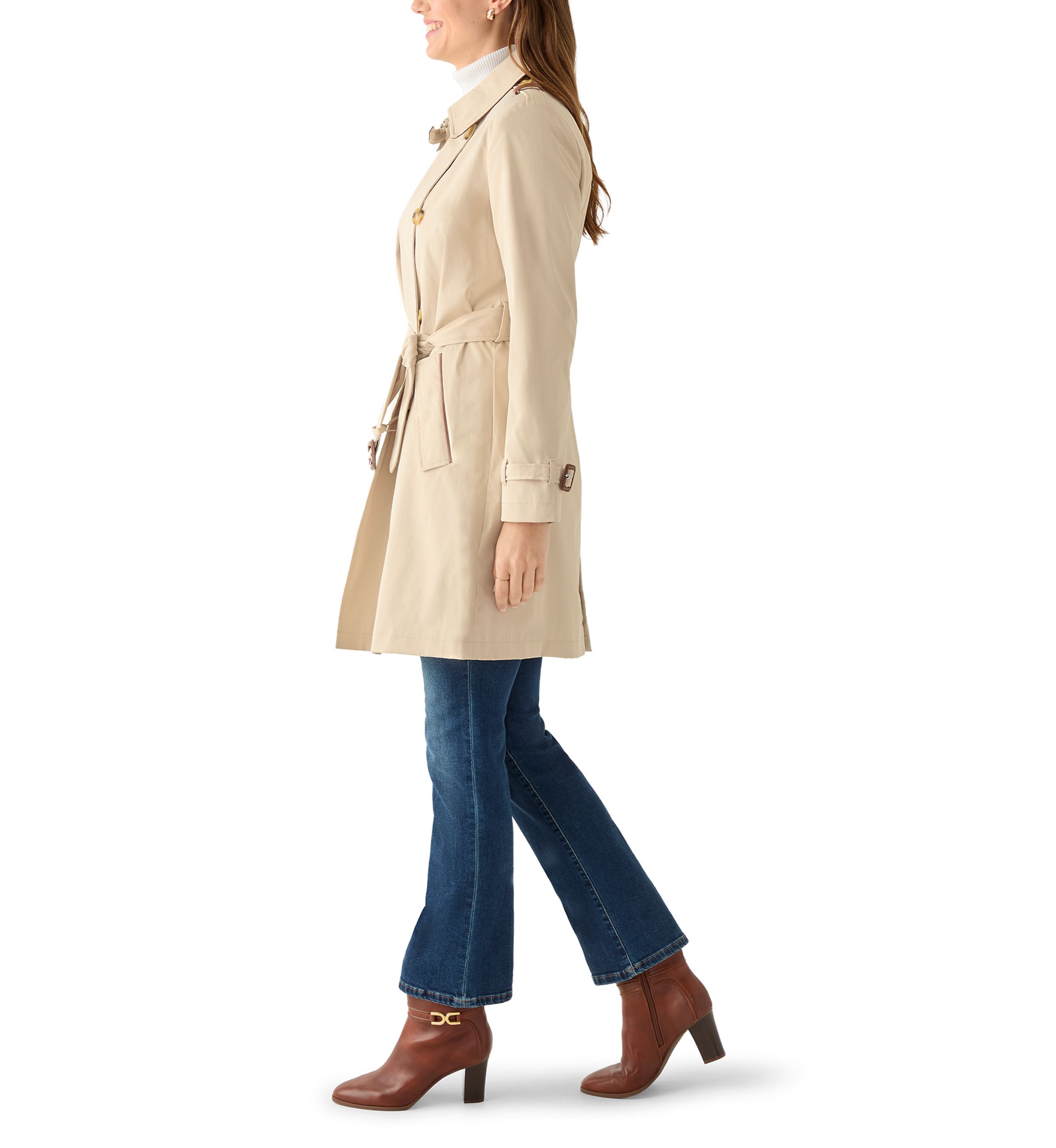 Womens Fine Twill Trench Coat