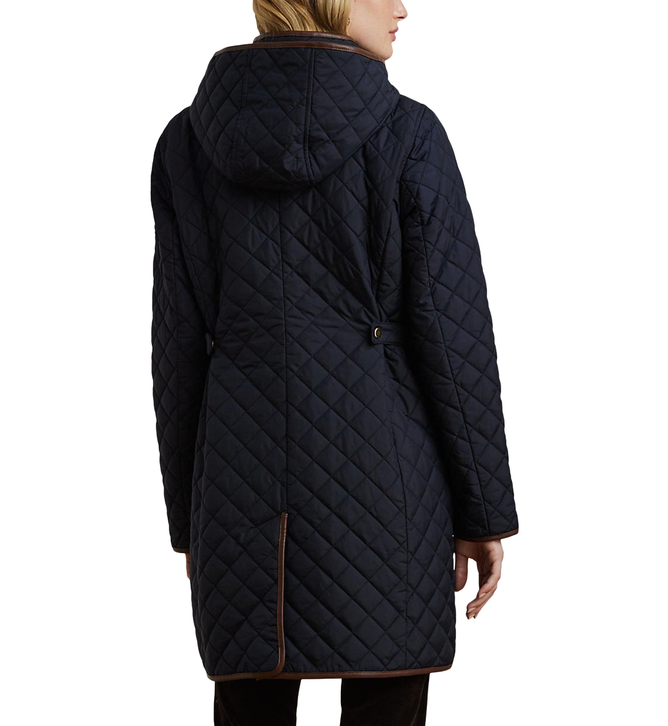 Womens Mid Length Quilted Coat