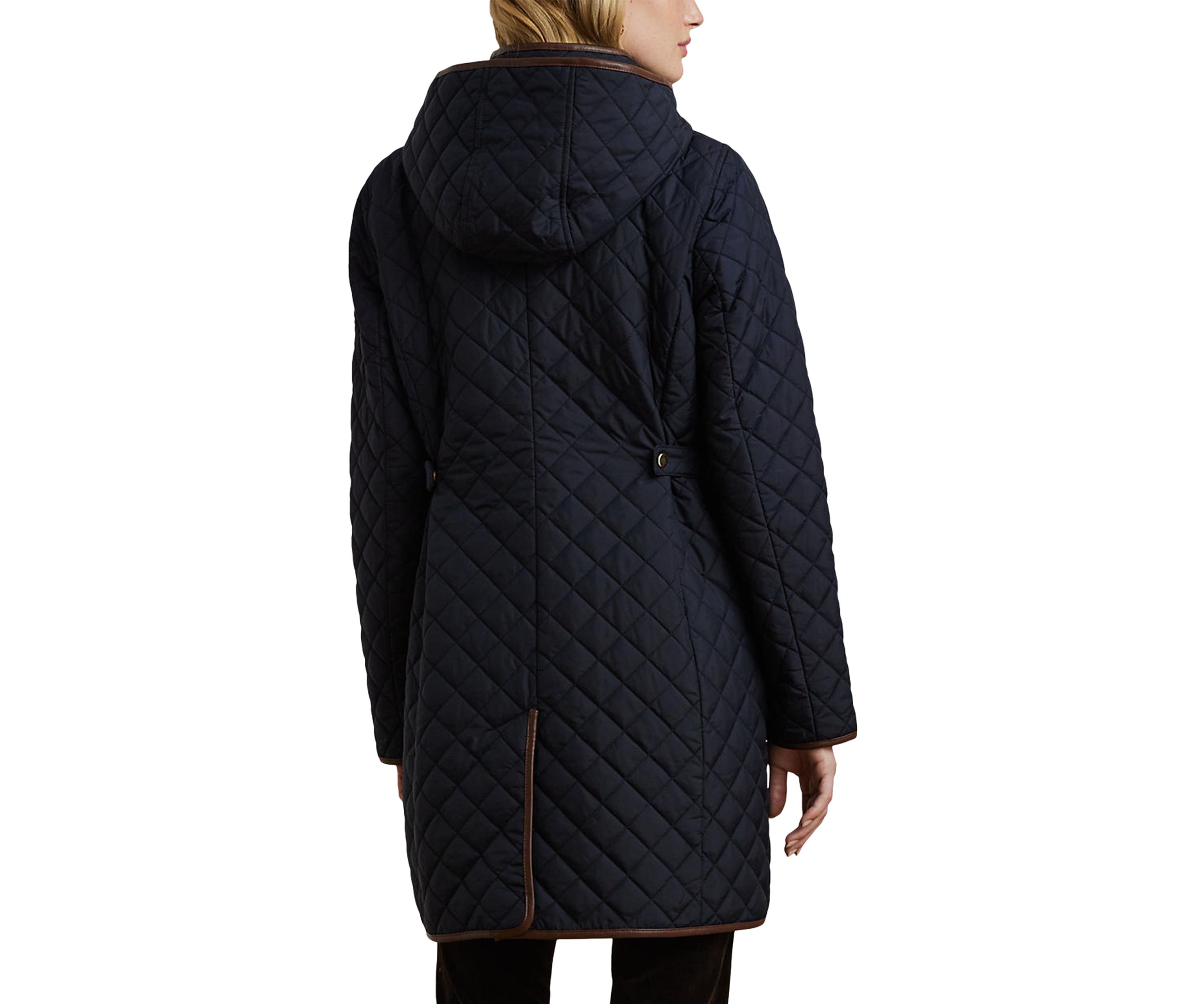 Womens Mid Length Quilted Coat