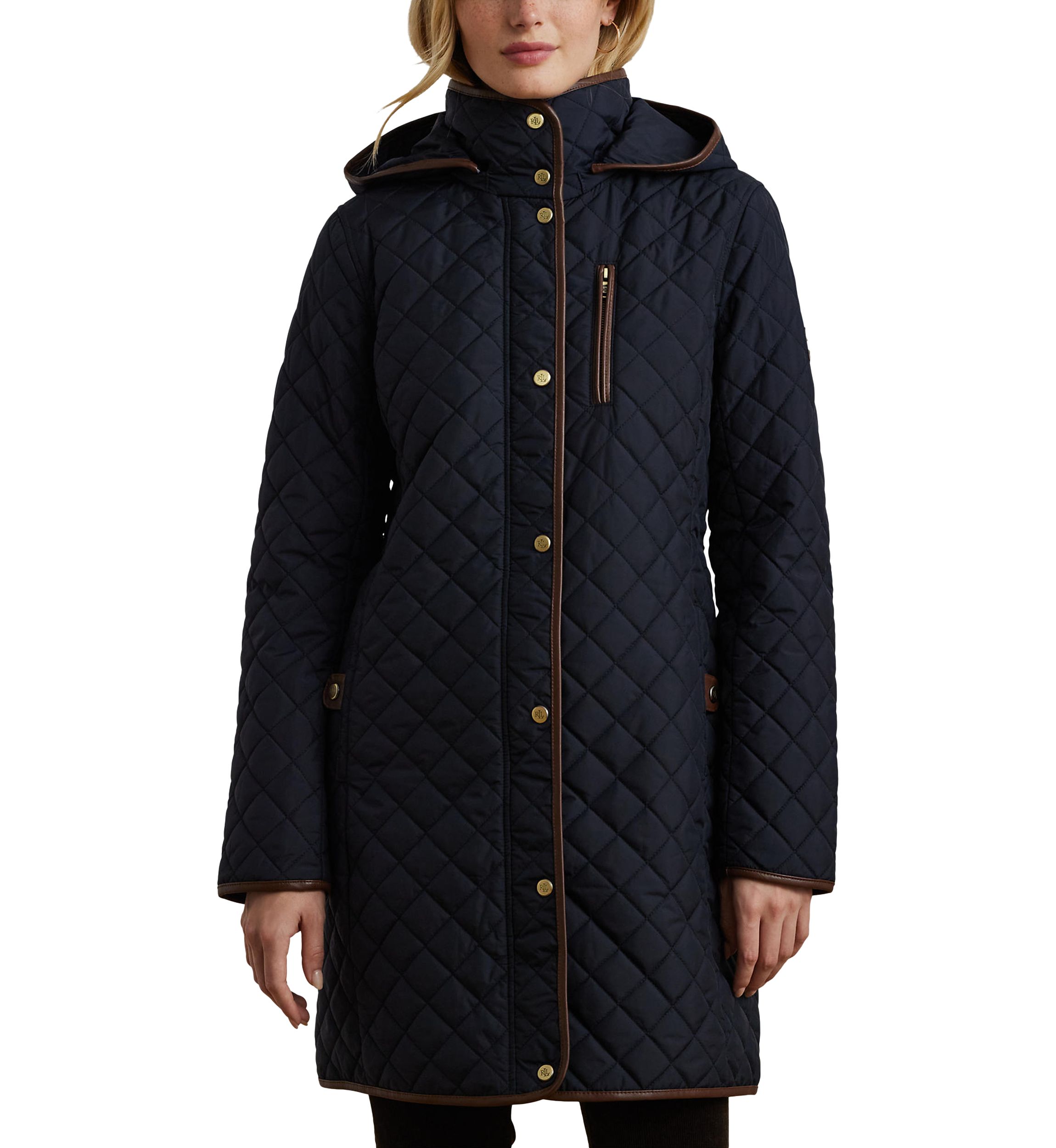Womens Mid Length Quilted Coat