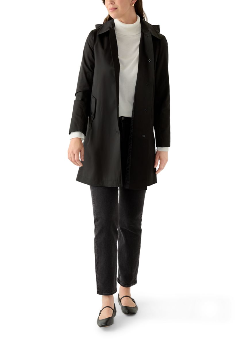 Womens Cotton Blend Icon Style A-Line Coat
