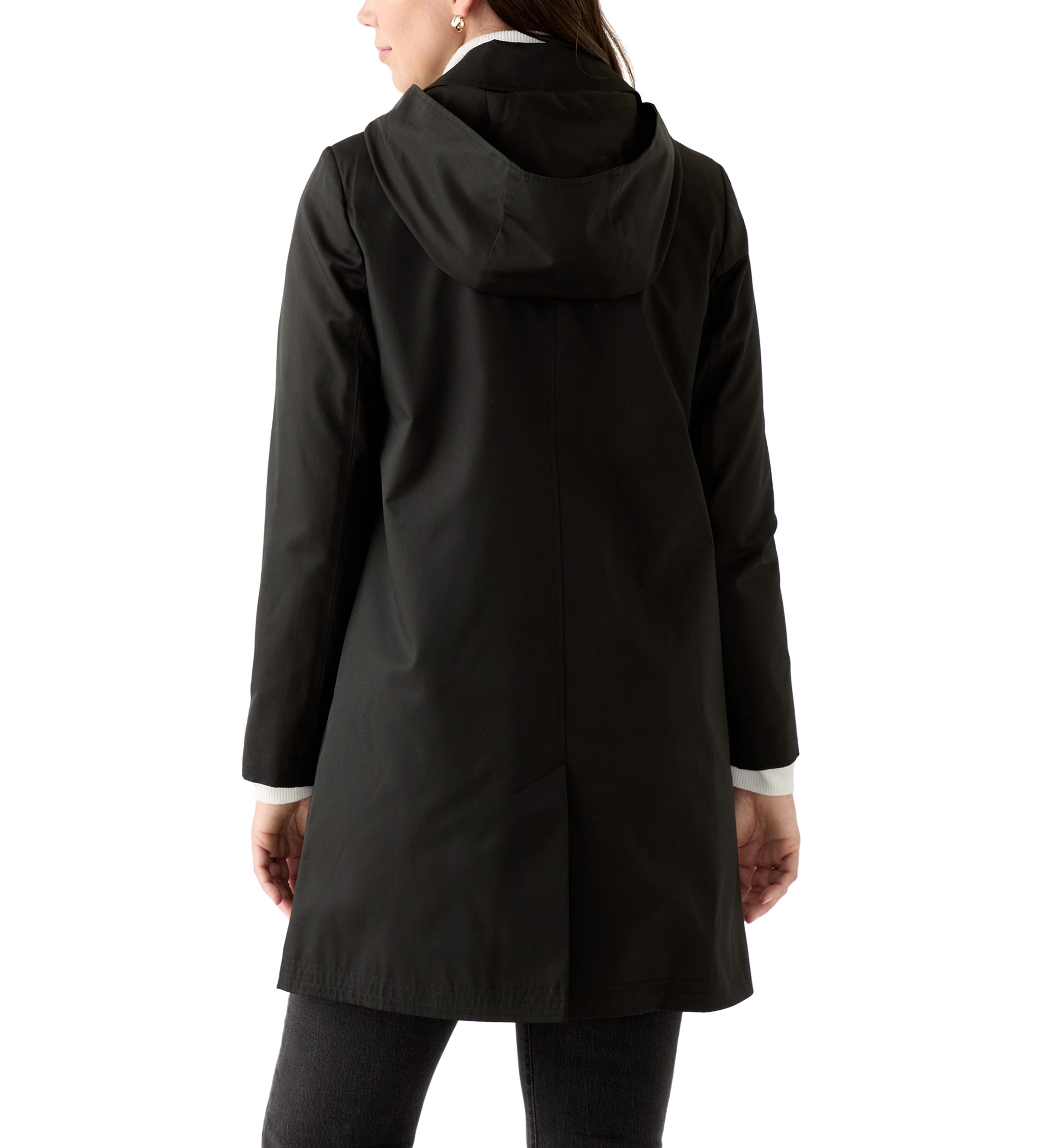Womens Cotton Blend Icon Style A-Line Coat