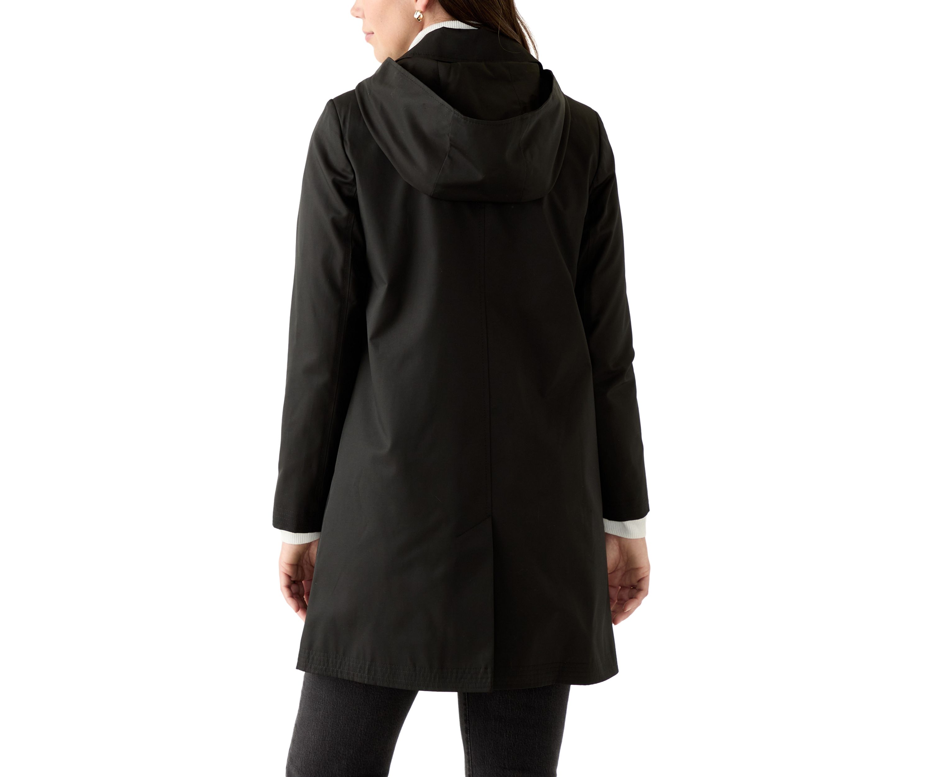 Womens Cotton Blend Icon Style A-Line Coat