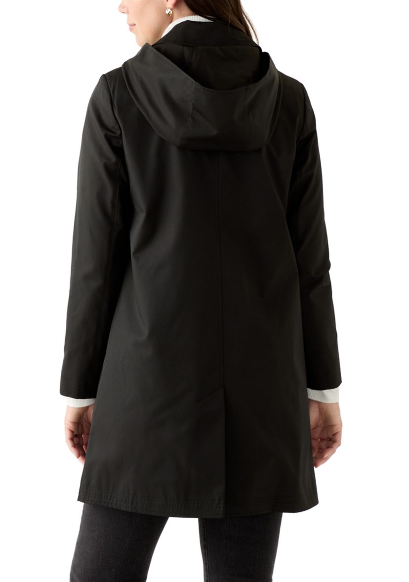 Womens Cotton Blend Icon Style A-Line Coat