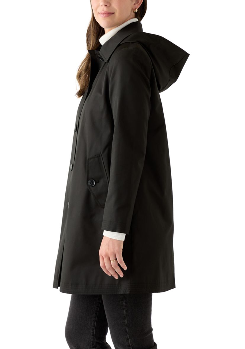 Womens Cotton Blend Icon Style A-Line Coat