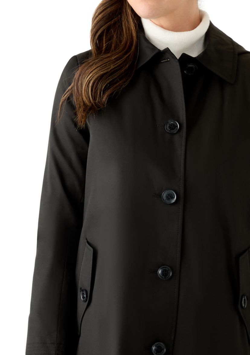 Womens Cotton Blend Icon Style A-Line Coat