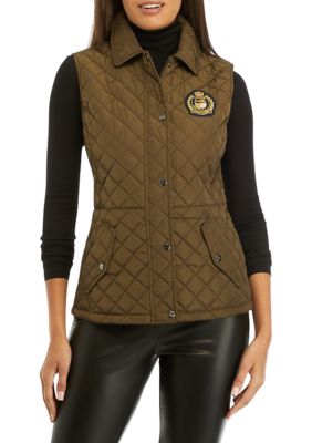 Lauren Ralph Women's Quilted Crest Coat