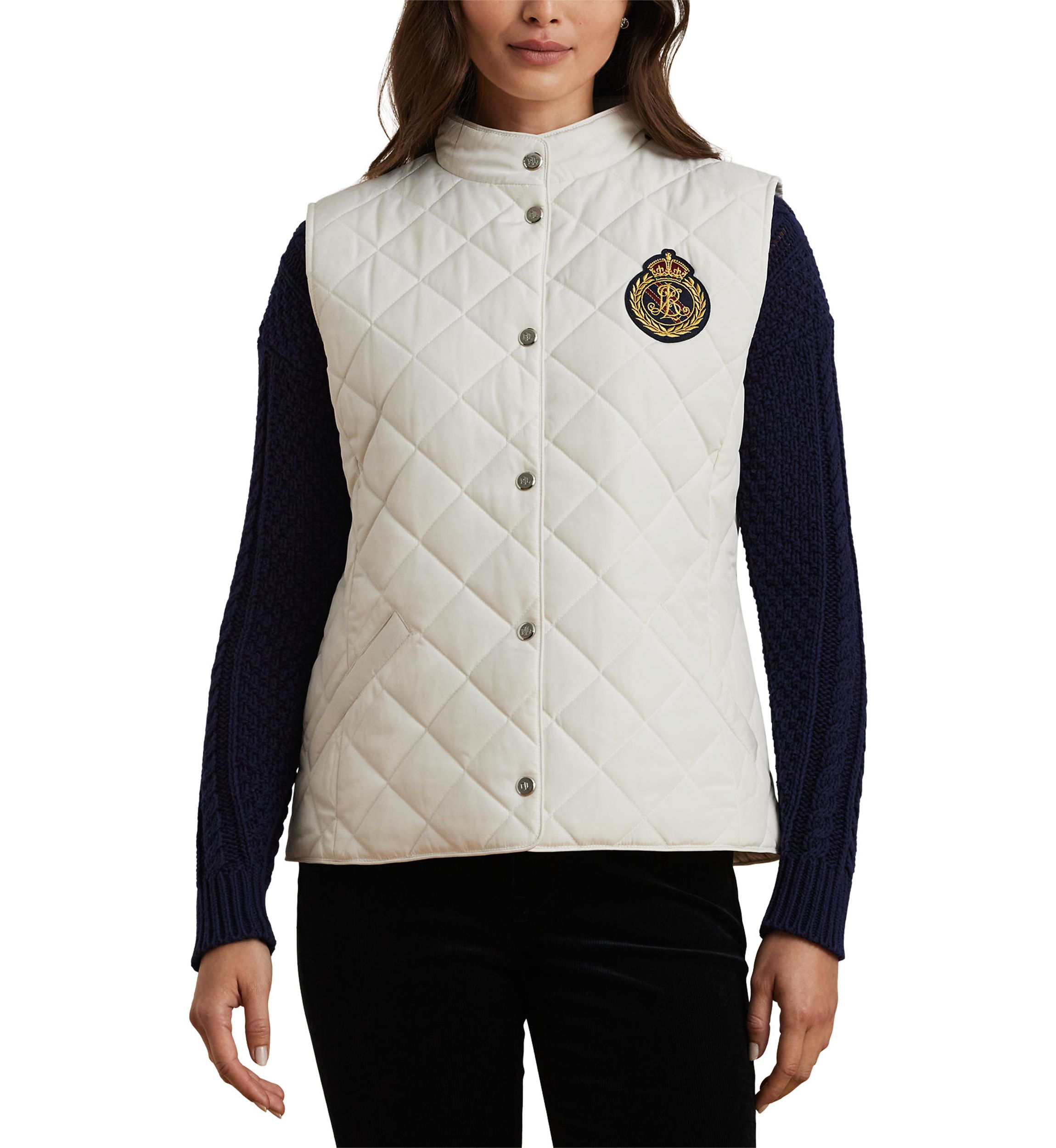 Quilted Vest with Crest
