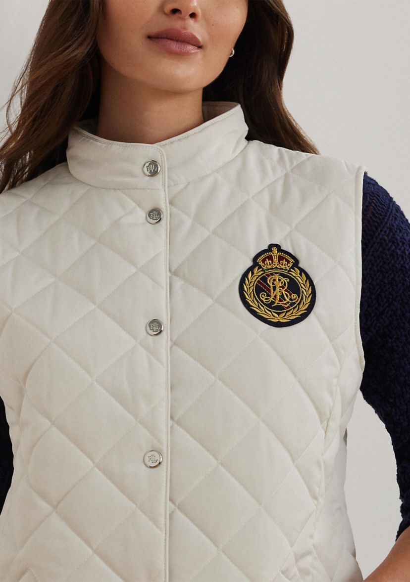 Quilted Vest with Crest