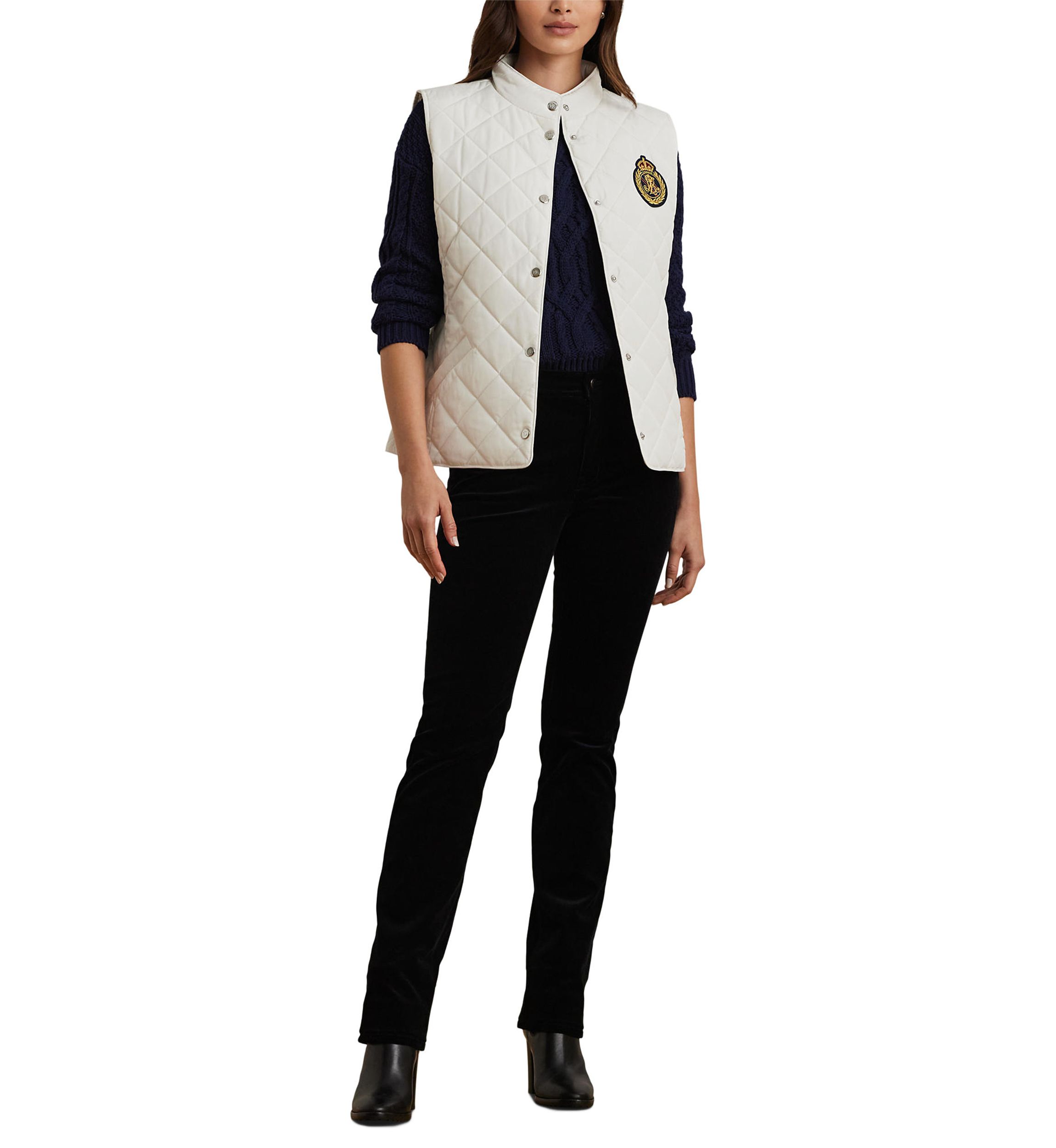 Quilted Vest with Crest
