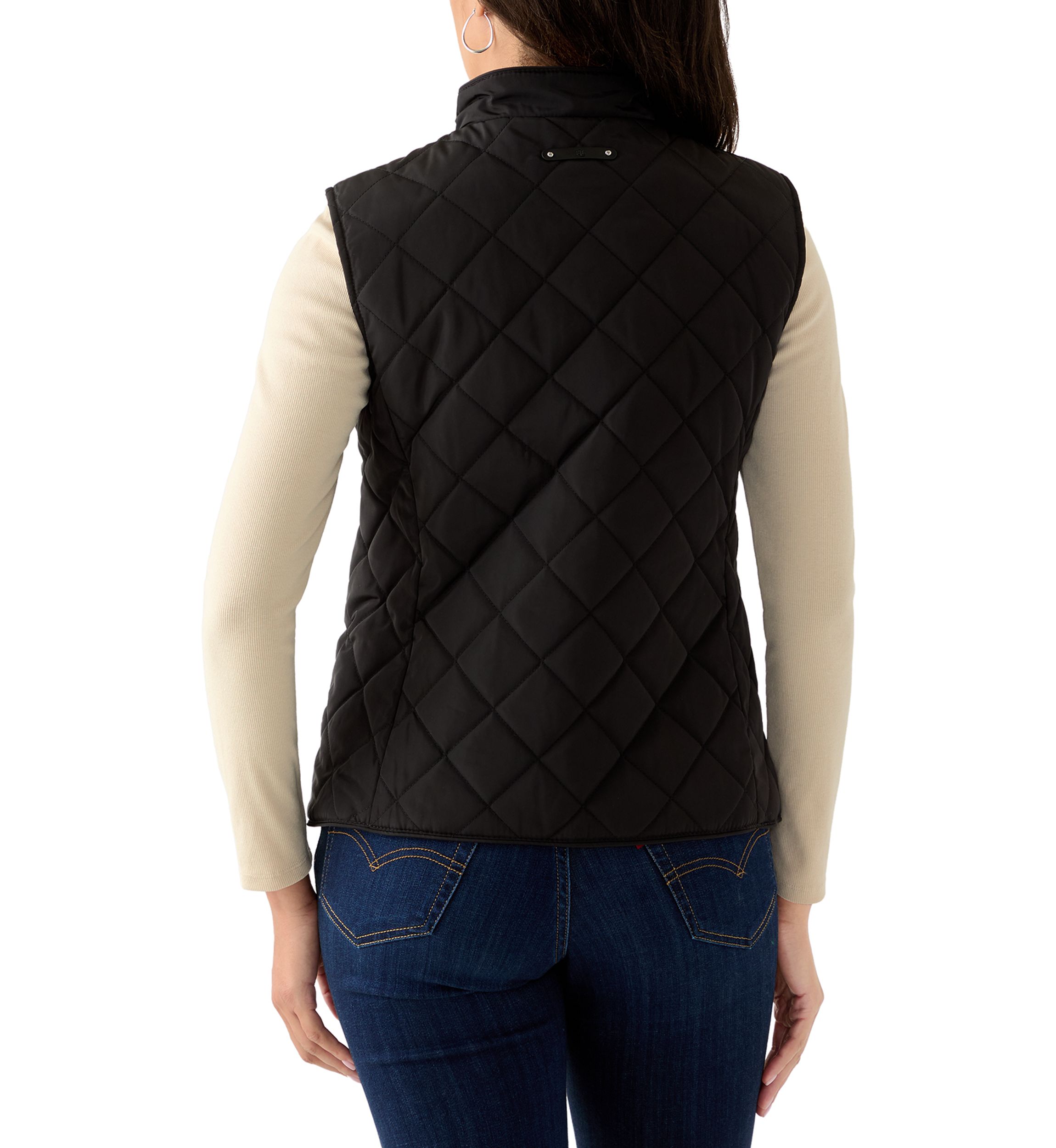 Quilted Vest with Embroidered Patch
