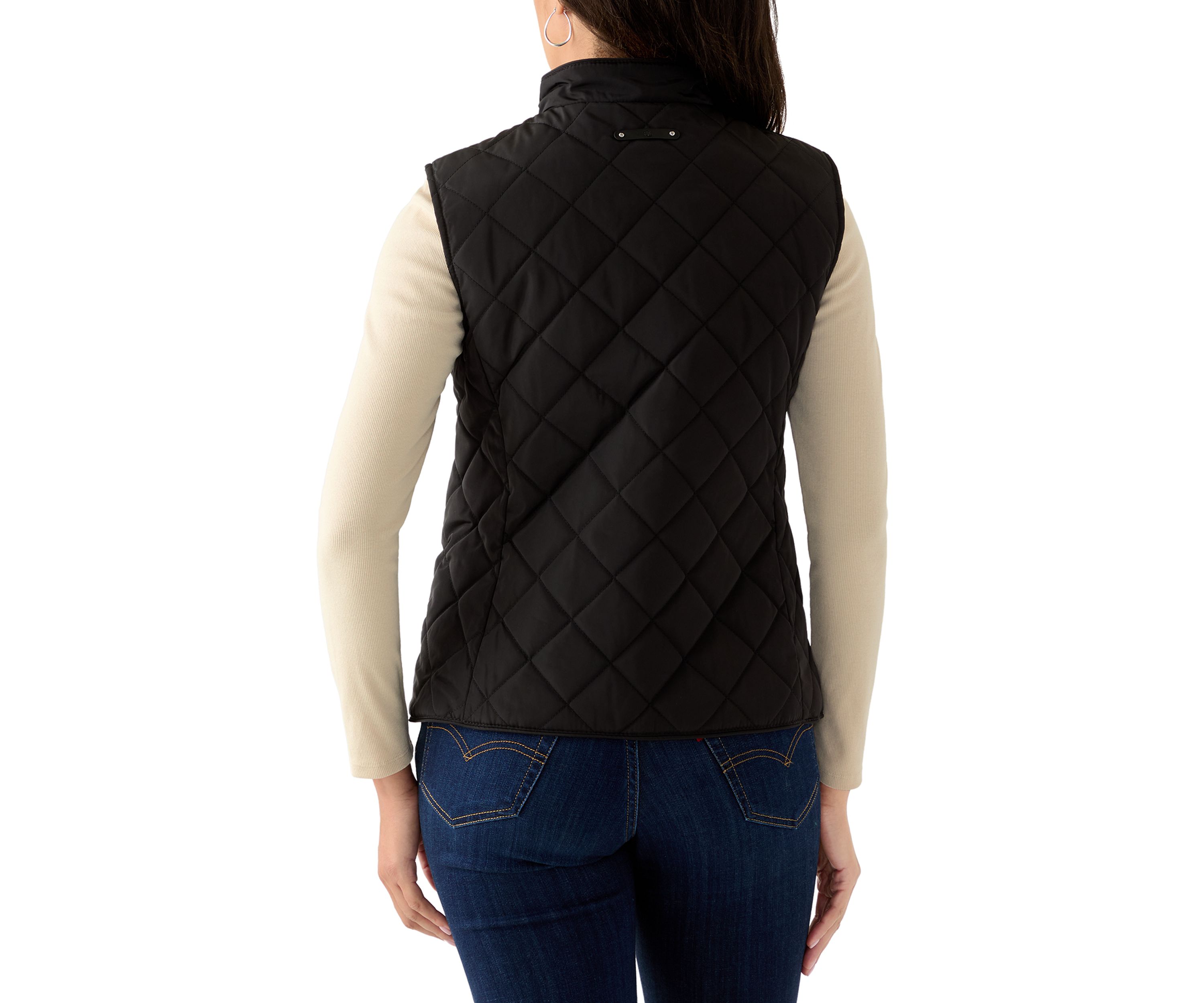 Quilted Vest with Embroidered Patch