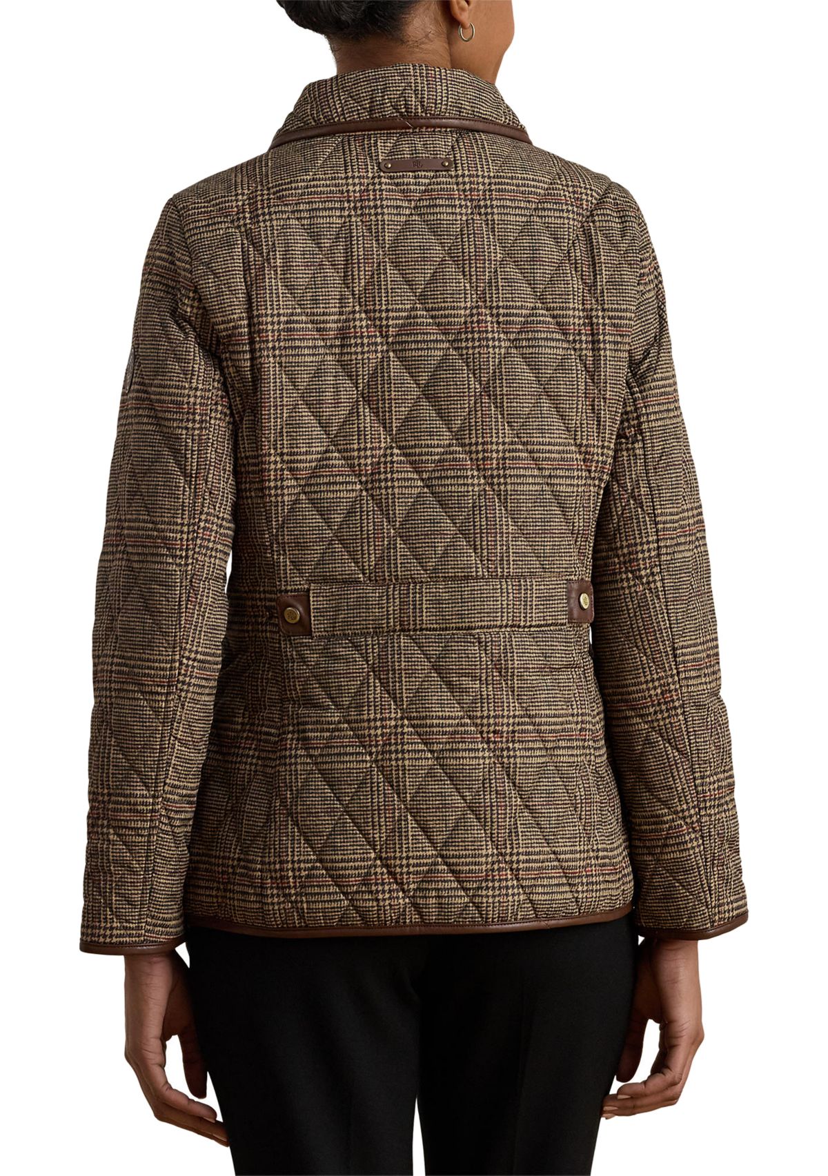 Womens Button Front Quilted Coat