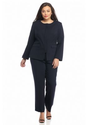 John Meyer Plus Size Solid Pant Suit - Belk.com