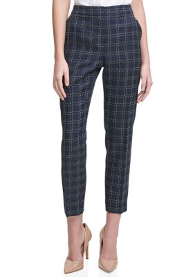 Tommy Hilfiger Plaid Elastic Waistband Pants | belk