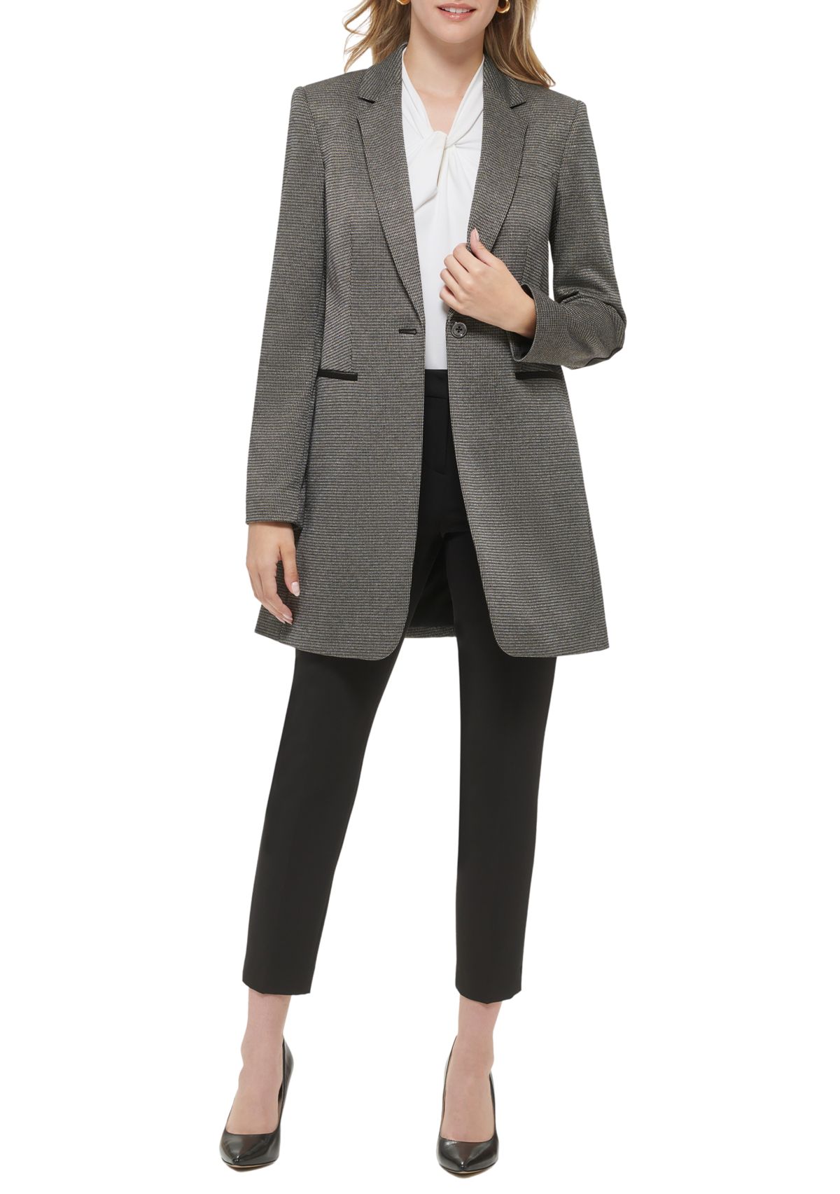 Womens Metallic Topper