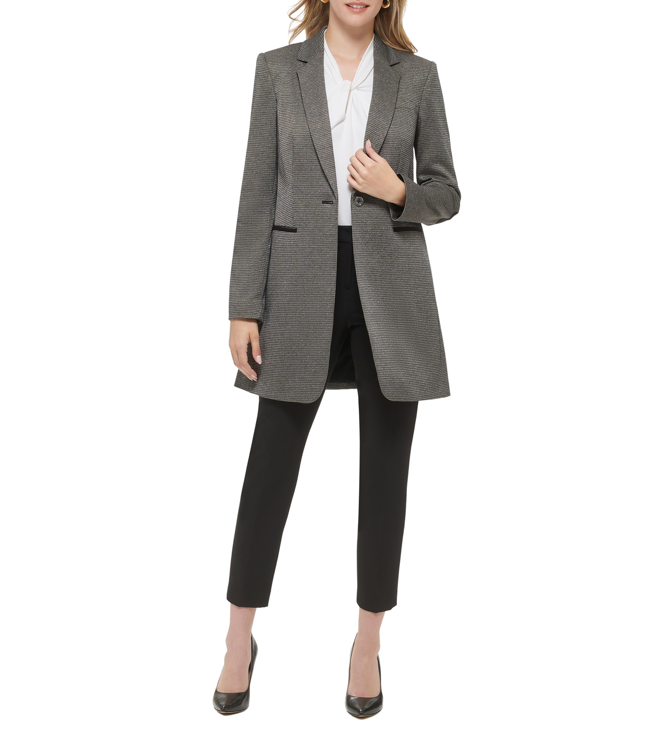 Womens Metallic Topper
