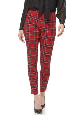 Tommy Hilfiger Women s Slim Plaid Pants belk