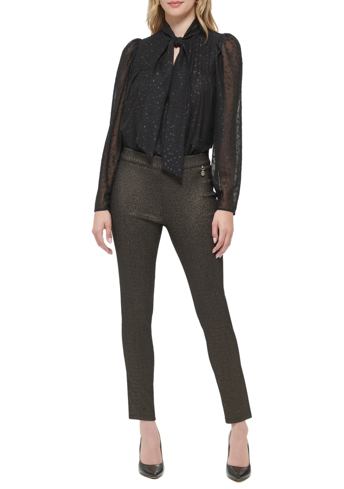 Womens Slim Shimmer Pants