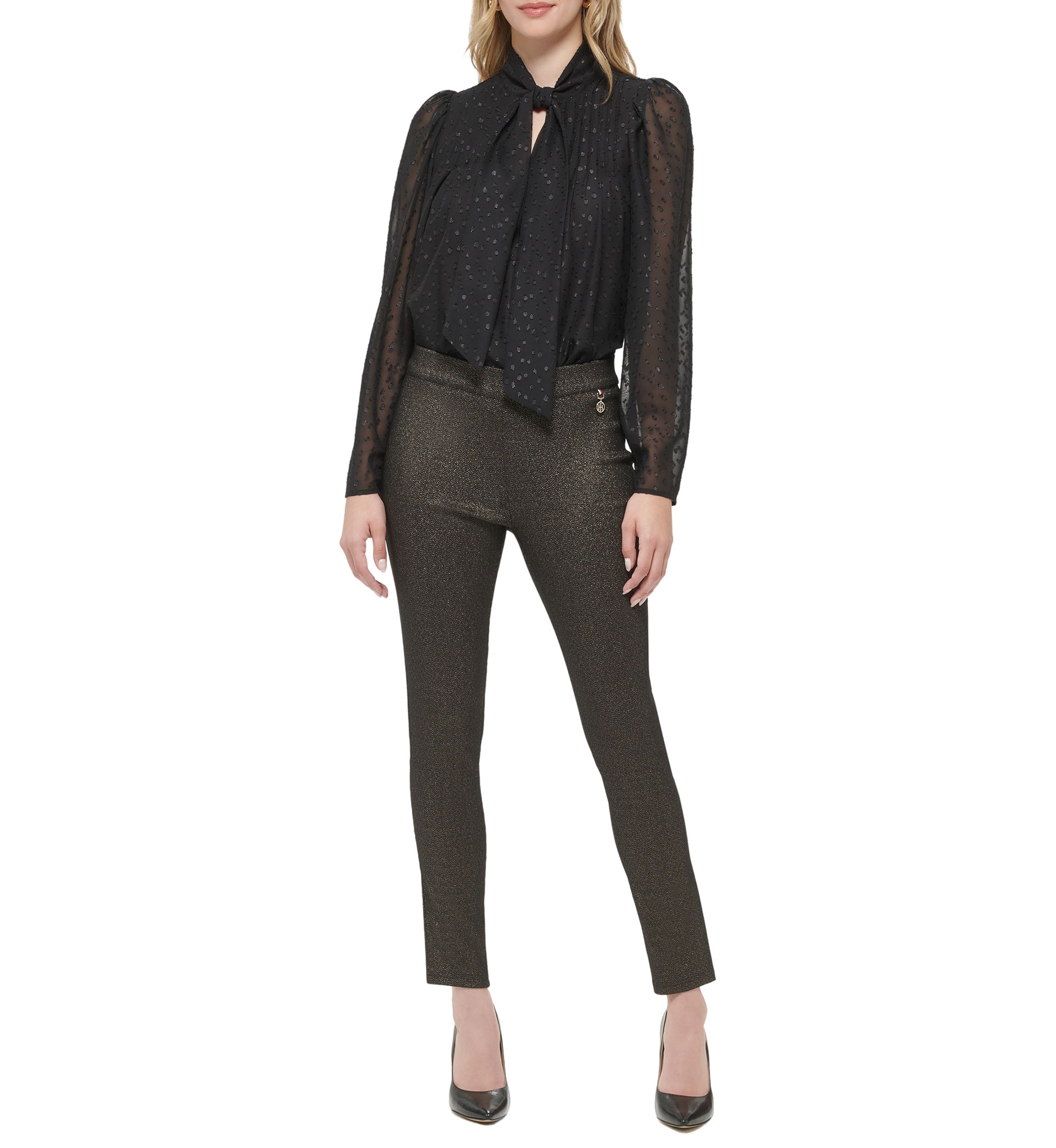 Womens Slim Shimmer Pants