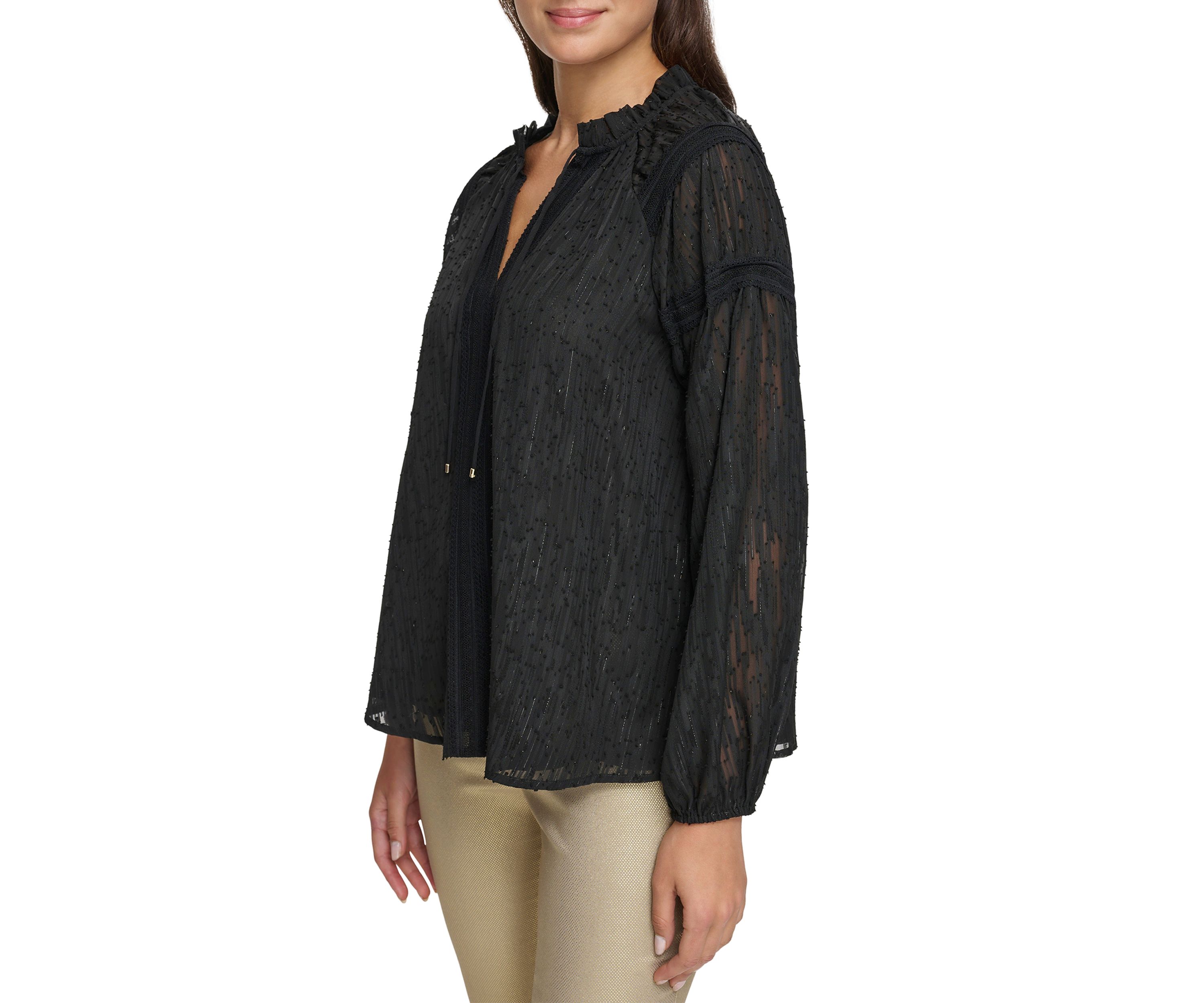 Womens Long Sleeve Lurex® Tunic Blouse