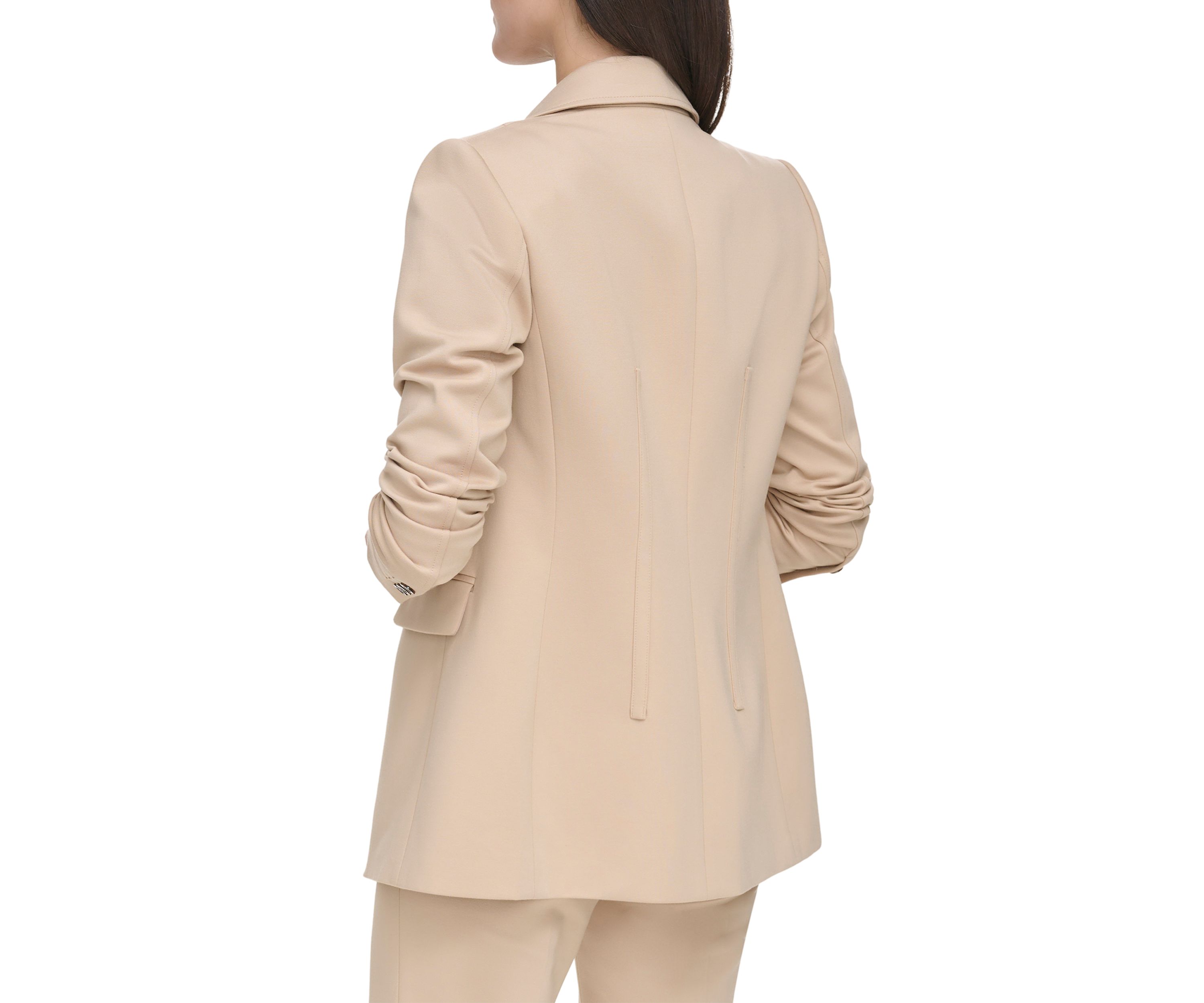 Womens One Button Framed Blazer