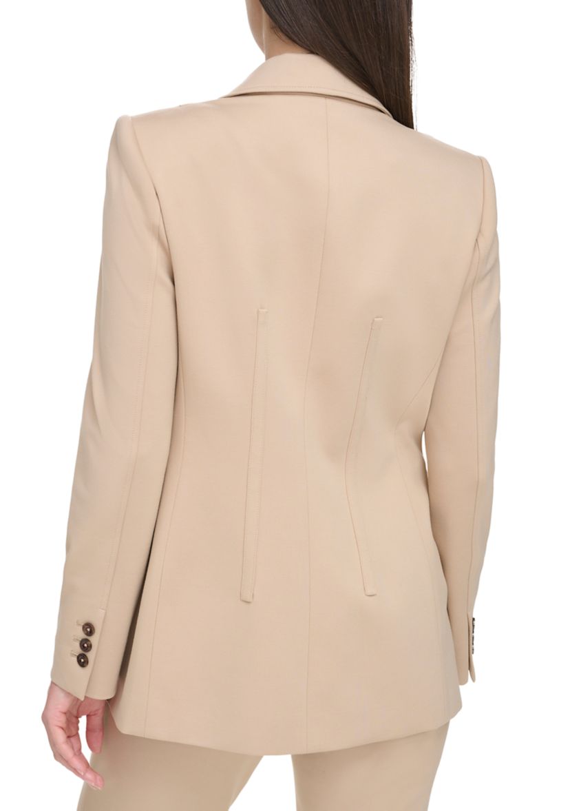 Womens One Button Framed Blazer