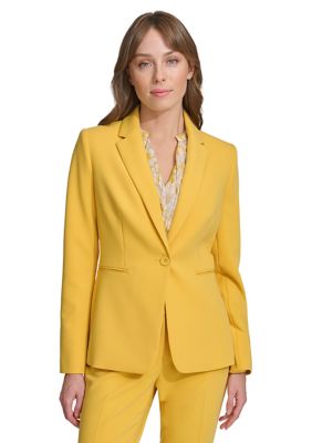 Women's Solid Slim Fit Suit Separate Blazer