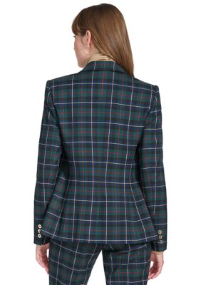 Tommy Hilfiger Women s Slim Fit Plaid Blazer 2