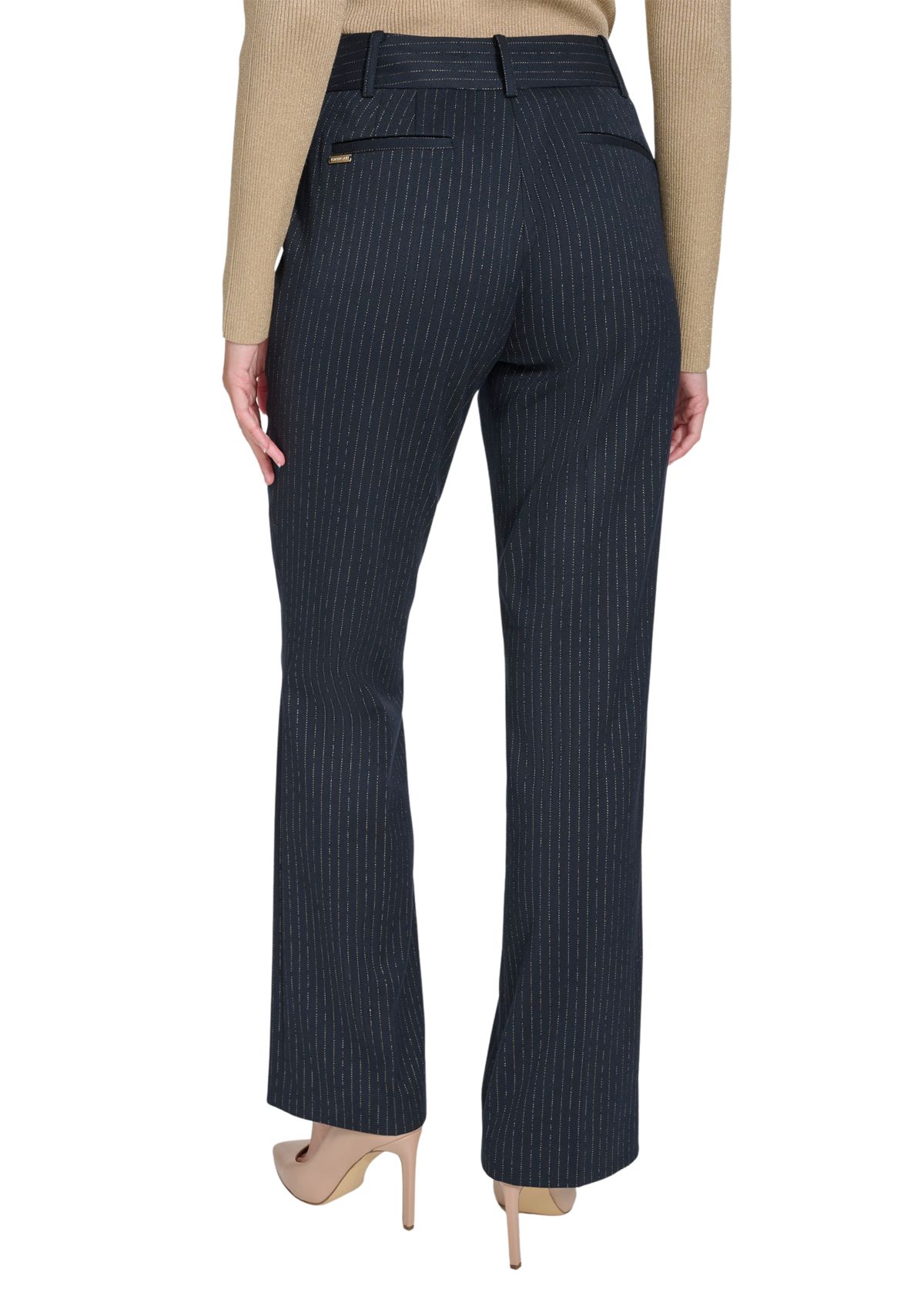 Womens Lurex Pinstripe Sutton Bootcut Trouser Pants