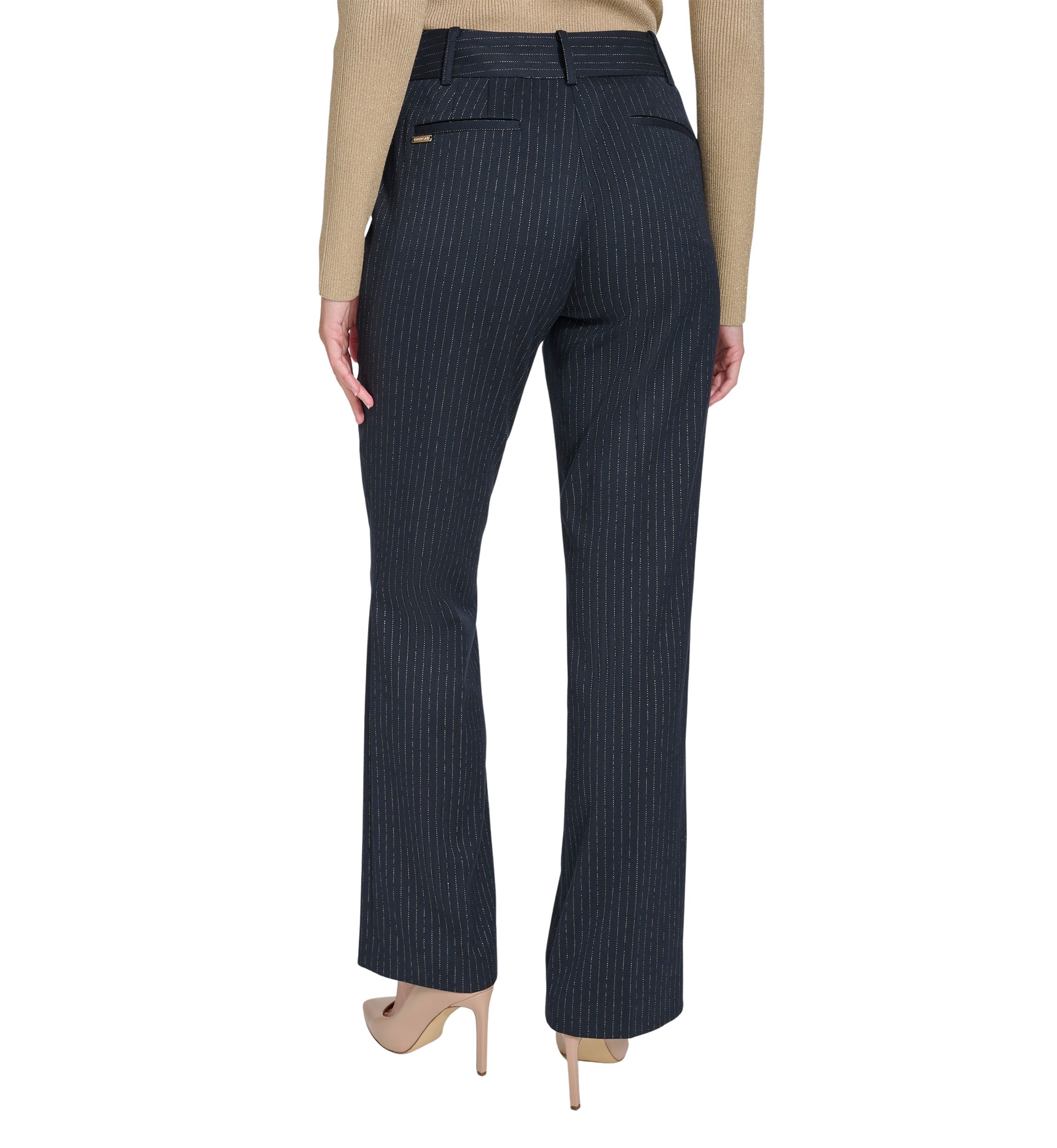 Womens Lurex Pinstripe Sutton Bootcut Trouser Pants