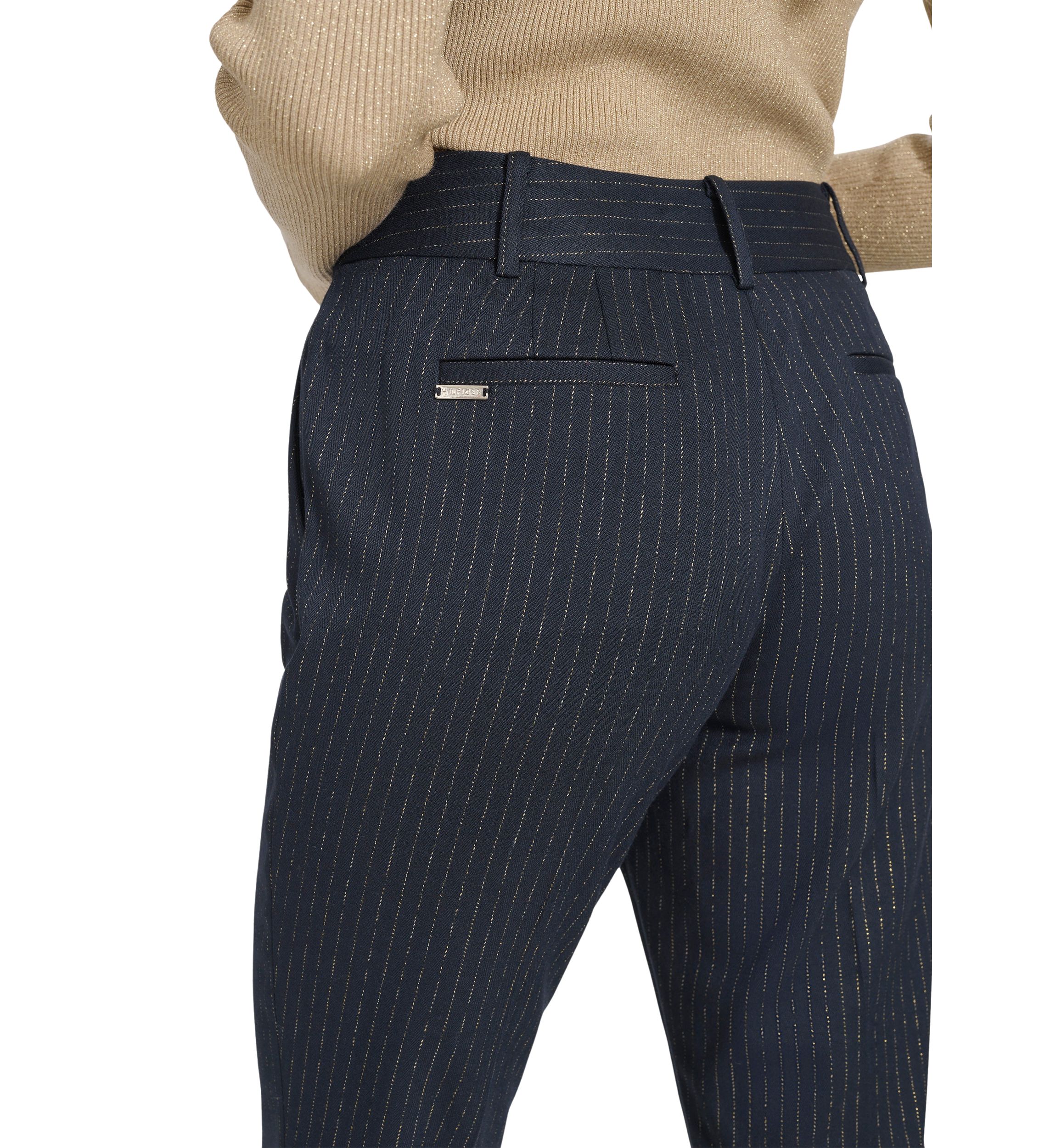Womens Lurex Pinstripe Sutton Bootcut Trouser Pants
