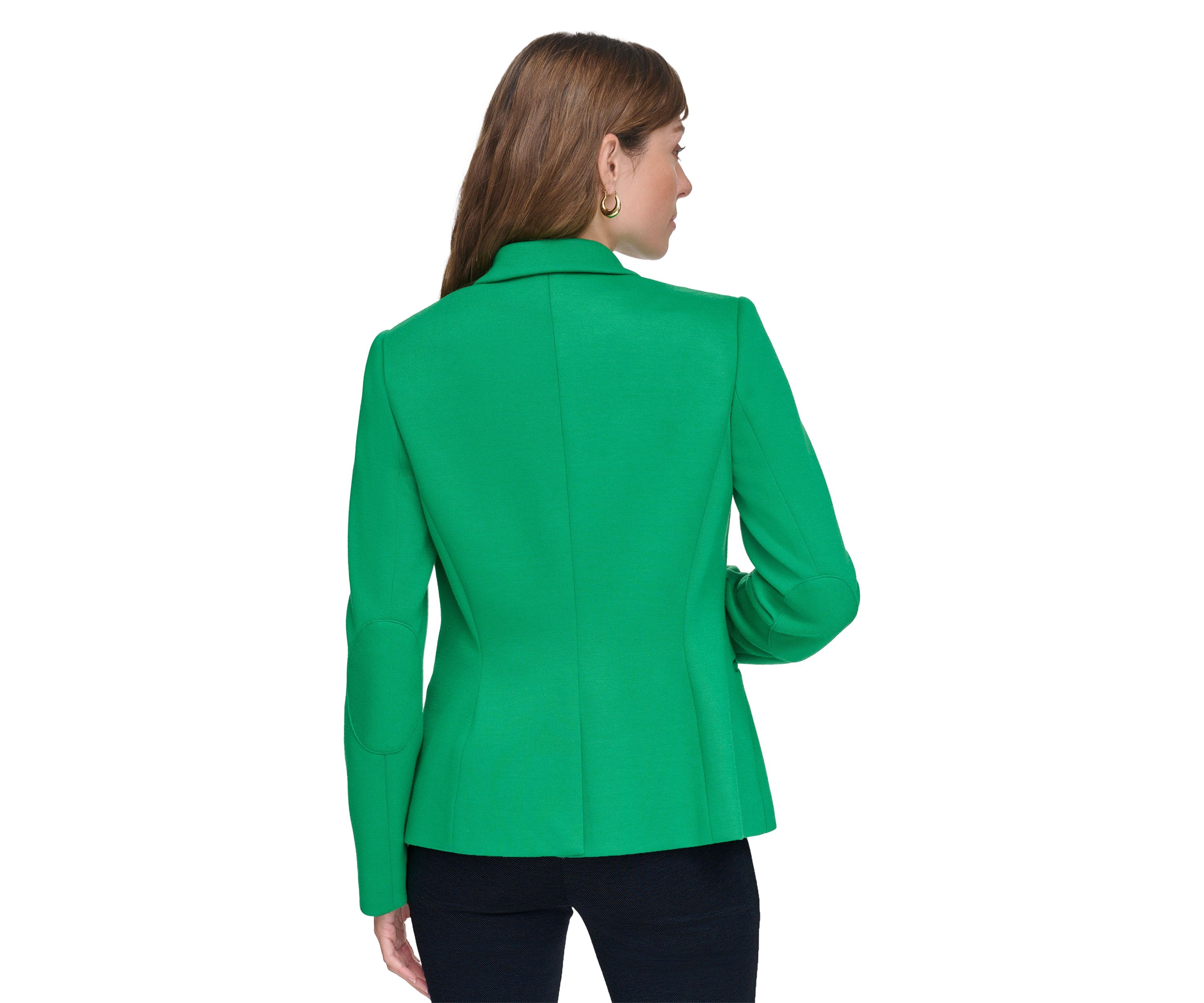 Womens Textured One Button Blazer