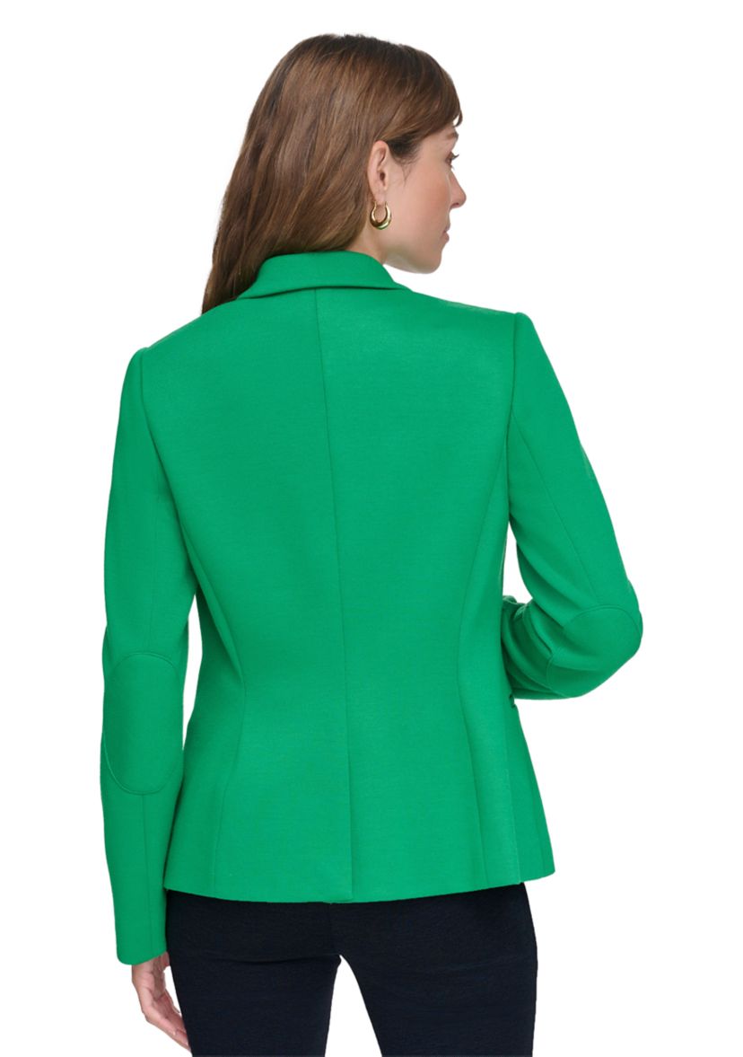 Womens Textured One Button Blazer