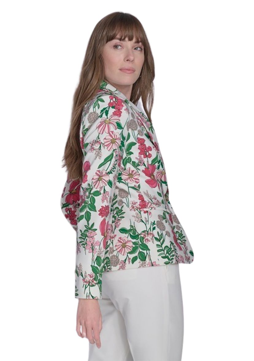 Womens Floral One Button Blazer