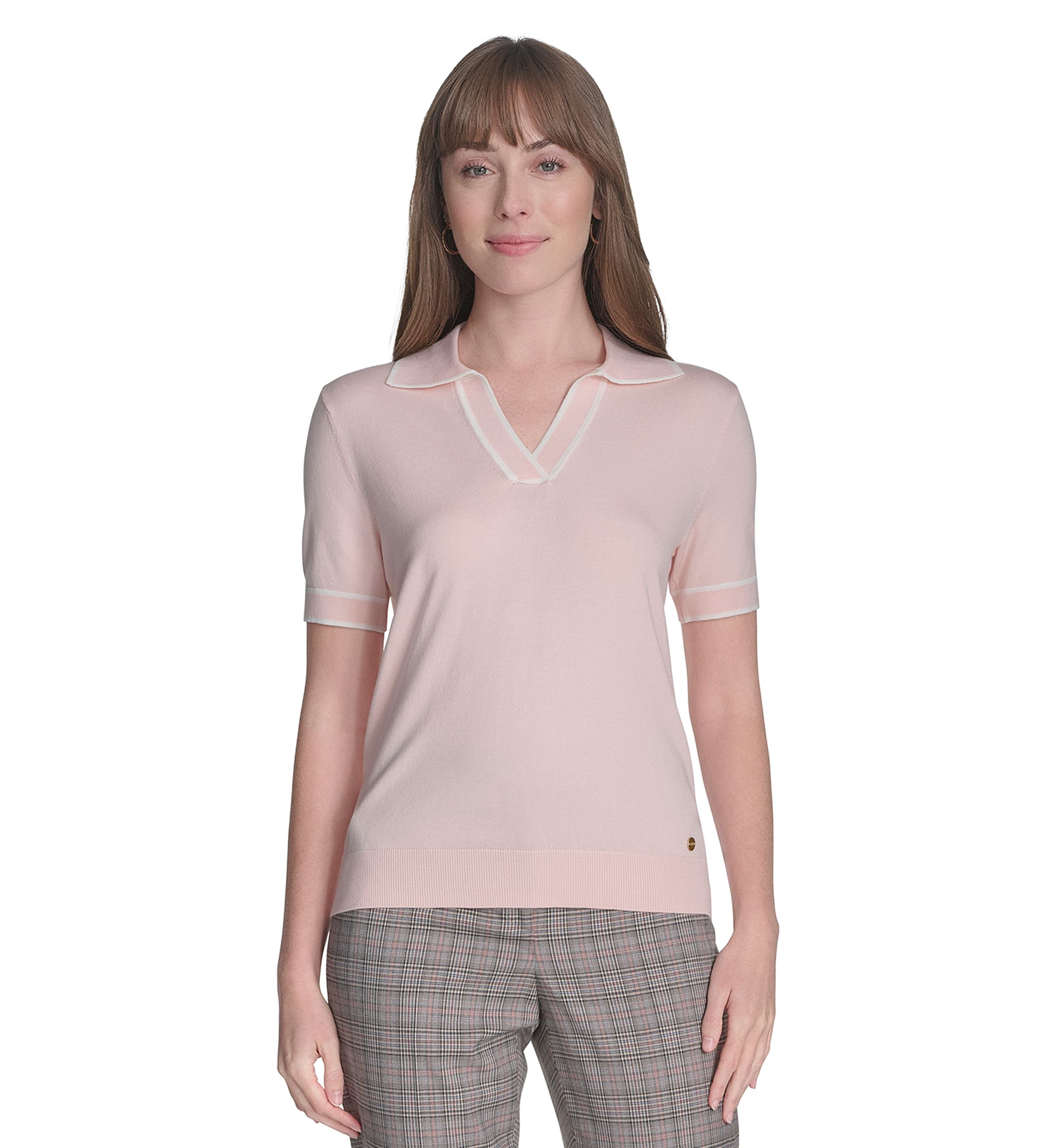 Womens Johnny Collar Sweater