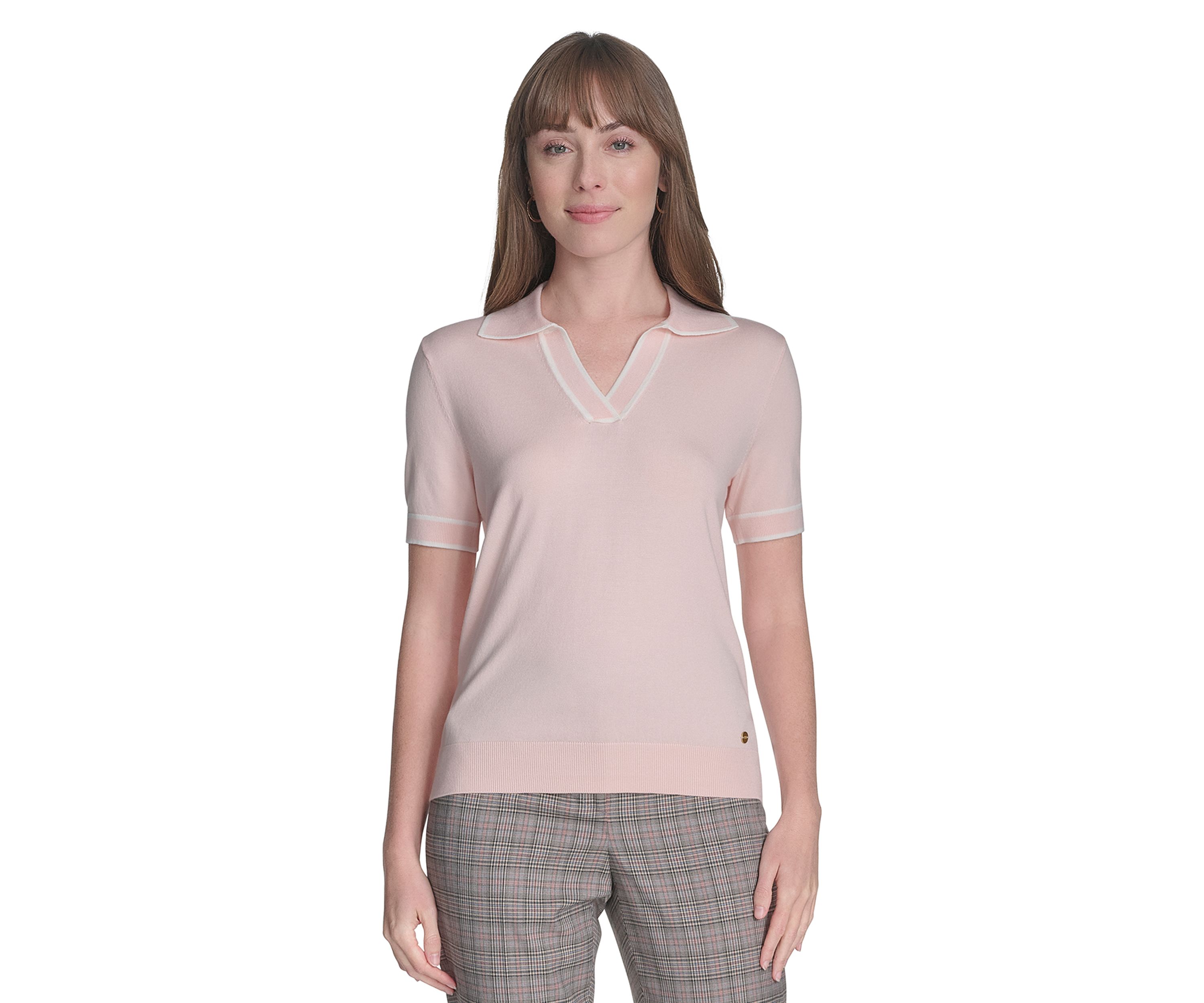 Womens Johnny Collar Sweater
