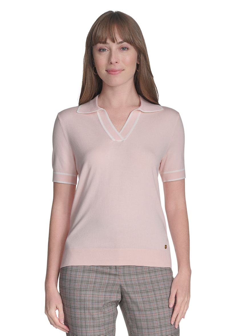 Womens Johnny Collar Sweater