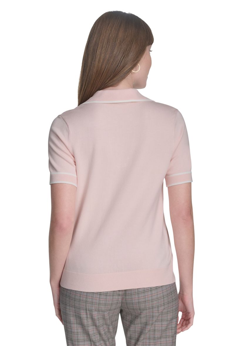 Womens Johnny Collar Sweater