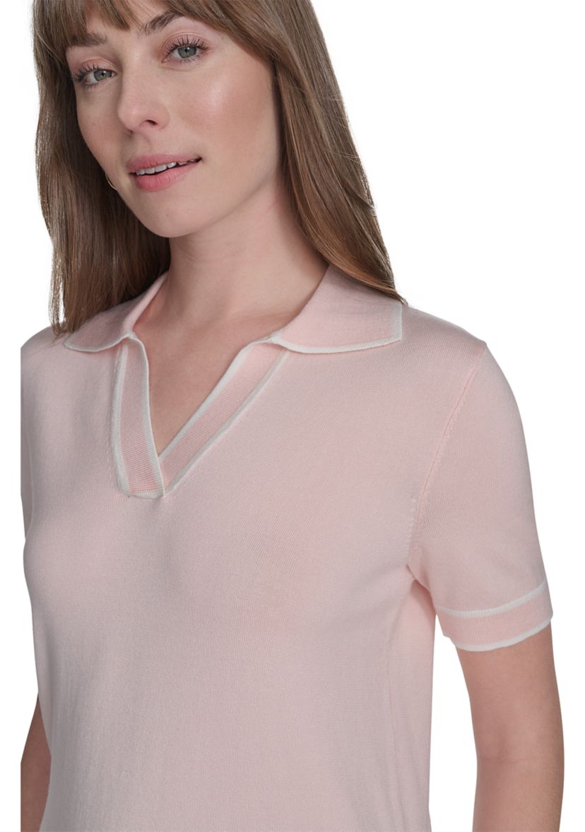 Womens Johnny Collar Sweater