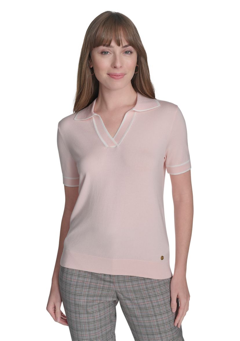Womens Johnny Collar Sweater