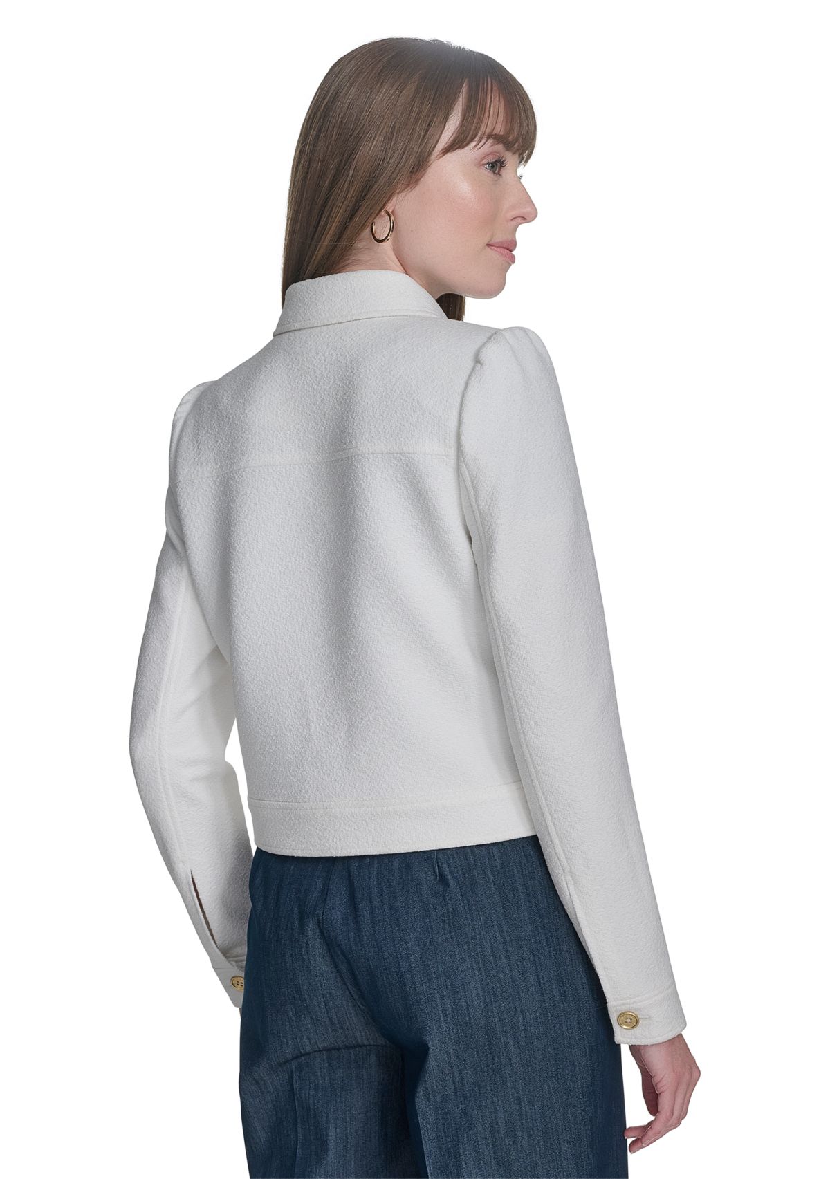 Womens Bouclé Trucker Jacket