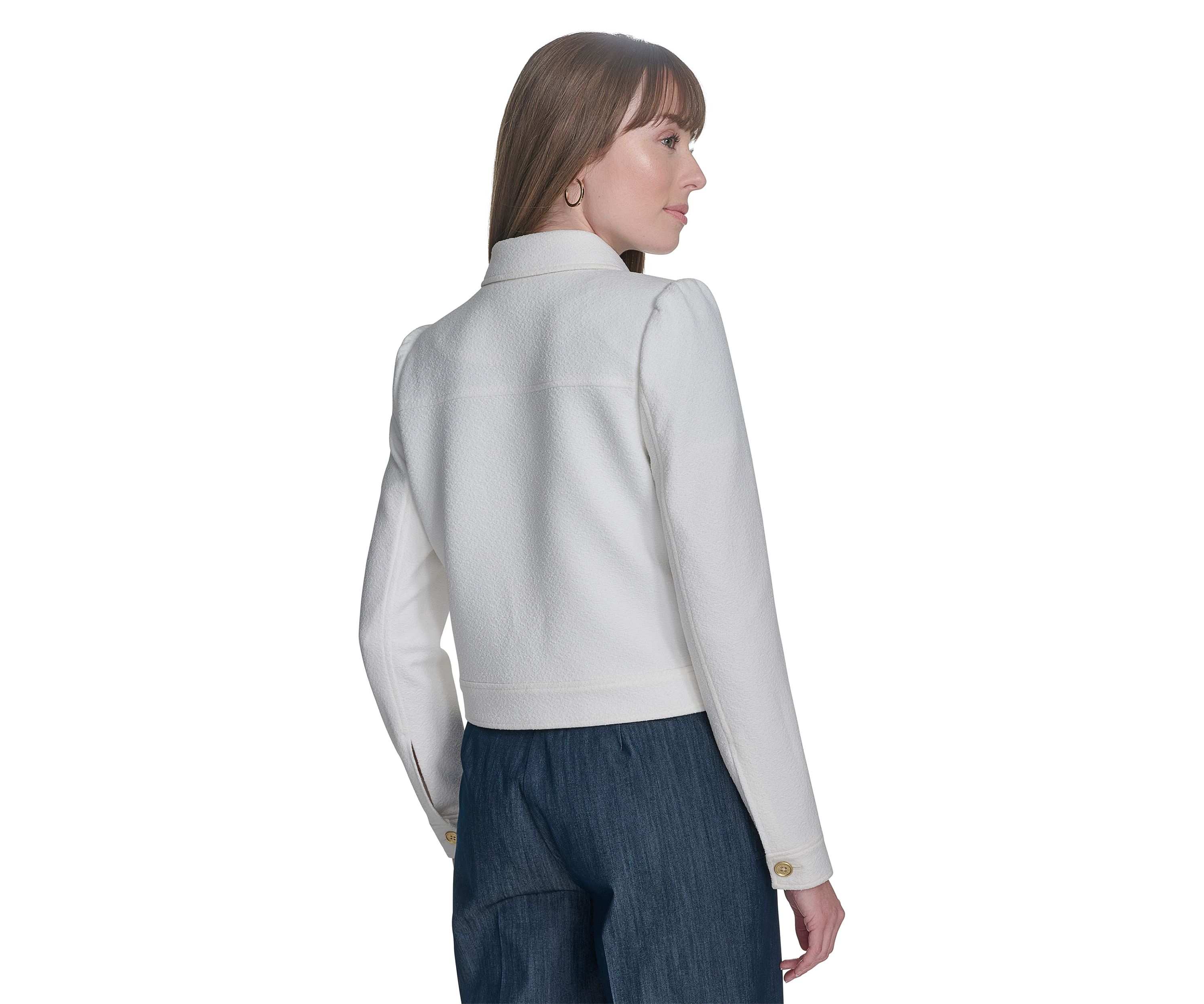 Womens Bouclé Trucker Jacket
