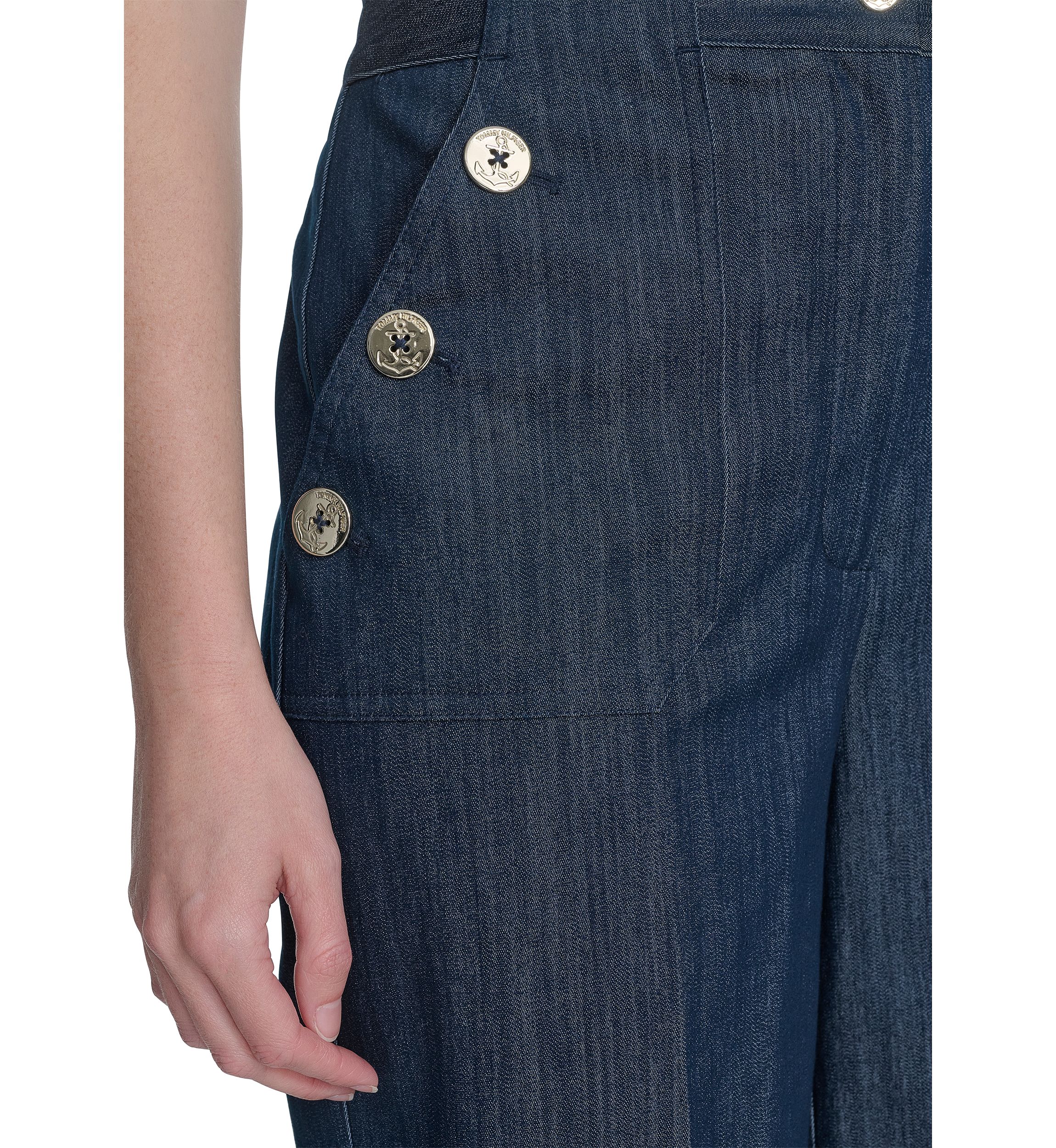 Womens Denim Sailor Pants